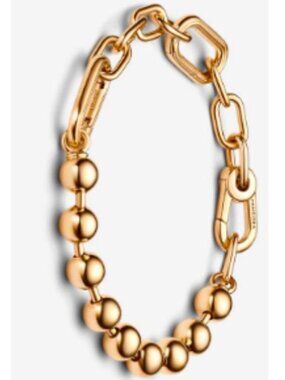 Oval link Pandora Bracelet Silver Gold Rose